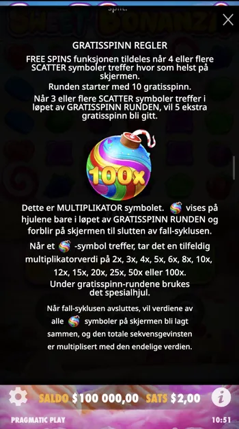 Dynamisk grafikk og søte effekter i Sweet Bonanza