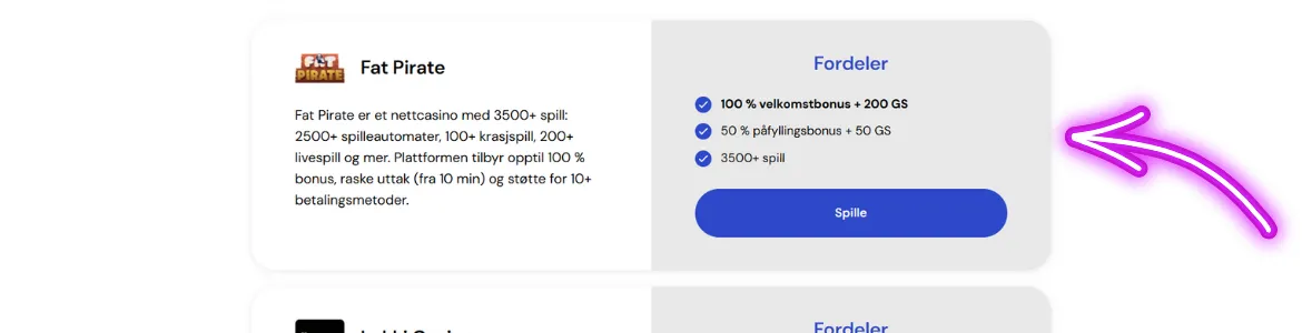 Velg et norsk nettcasino